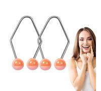 Entrenador de sonrisas compacto de acero inoxidable, cómodo de llevar | Productos de belleza facial para sonreír al estudiar, trabajar, leer, escribir, dormir