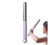 Entrenador de swing de bádminton: mango de acero inoxidable, textura antideslizante, herramienta de entrenamiento duradera, diseño manual | Herramienta de desarrollo de habilidades de raqueta para
