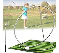 Entrenador de Swing de Golf Ajustable, con 10configuraciones de Plano de Swing y un círculo Grande de 2m o pequeño de 1,8m, Incluye tapete de pie, for Uso doméstico