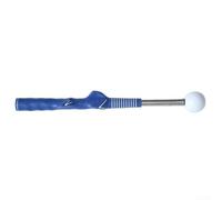 Entrenador de swing de golf con núcleo de acero inoxidable con cabeza de resina y sonido de clic para un desarrollo de movimiento consistente (azul)