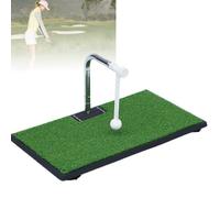 Entrenador de swing de golf portátil con giro de 360° de retorno automático de bola, tapete de práctica de camino puro para mejorar el swing en interiores y exteriores