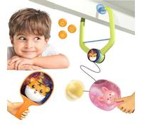 Entrenador de tenis de mesa colgante | Tenis de Mesa Infantil Ajustable en Altura | Pong Ball Training Juegos colgantes Entrenador de coordinación interior de tenis entre padres e hijos para interiore