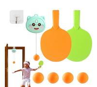 Entrenador de tenis de mesa con racket and balls | Indoor Table Tennis Exerciser for Kids and Adults | Portable Parent-Child Interactive Training Toy for Home Use | Fun and Engaging Workout Tool fo