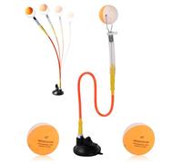 Entrenador de Tenis De Mesa, Dispositivo de Entrenamiento de Ping Pong de PVC con Ventosa, Sistema de Rebote Ajustable, Profesional Ping Pong Entrenamiento Robot con 2 Pelotas de Tenis De Mesa