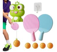 Entrenador de Tenis de Mesa - Marco de Puerta de 5,31 x 7,87 Pulgadas Pong Game Set | Entrenador de Tenis de Mesa Ajustable | el Juego con Raquetas y Bolas para Adultos niños Practicar
