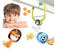 Entrenador de tenis de mesa para niños | Equipo de tenis de mesa de altura ajustable | Ejercitador de juguete de interacción entre padres e hijos, marco de puerta portátil para interiores y exteriores