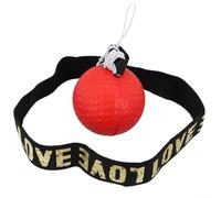 Entrenador de tiempo de reacción de boxeo con pelota de velocidad ligera y cómodo equipo de cabeza (rojo)