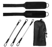 Entrenador de Tobillo para Cable, TPE Negro, Ajuste Seguro | Tobilleras Suaves, Ayuda de Equilibrio, Funda Flexible, Uso en Casa y Rehabilitación para Principiantes