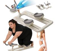 Entrenador De Torsión Y Estiramiento De Columna Vertebral, Máquina De Ejercicios For Gatear Con Contador LED, 3 Alturas Ajustables For Entrenamiento De Cintura(White)