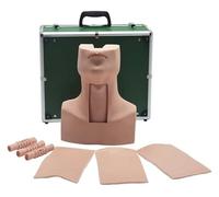 Entrenador de traqueotomía avanzado: simulador de traqueotomía for cricotirotomía, maniquí de entrenamiento de enfermería for cricotirotomía, modelo de simulación de traqueotomía con tráquea simulada