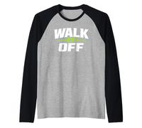 Entrenador Divertido de Walk It Off Camiseta Manga Raglan