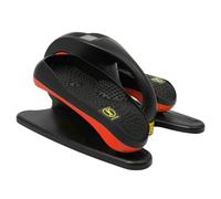Entrenador elíptico eléctrico con masaje de pies fijo, entrenador de piernas portátil sentado, velocidad y tiempo ajustables, bicicleta bajo mesa para hombres y mujeres, jóvenes y mayores (naranja)