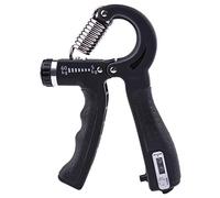 Entrenador manual, ejercitador de antebrazo, entrenador de fuerza de agarre, entrenador de dedos de 5-60 kg, resistencia ajustable con mancuernas para dedos, antideslizante, negro
