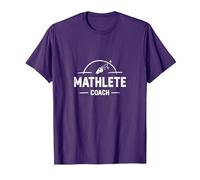 Entrenador Mathlete: Inspirando a los entusiastas de Las matemáticas atléticas Camiseta, Hombre, Morado, 3XL