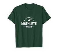 Entrenador Mathlete: Inspirando a los entusiastas de Las matemáticas atléticas Camiseta, Hombre, Verde Bosque, 3XL