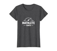 Entrenador Mathlete: Inspirando a los entusiastas de Las matemáticas atléticas Camiseta, Mujer, Jaspeado Oscuro, 3XL