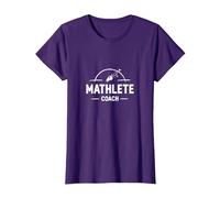 Entrenador Mathlete: Inspirando a los entusiastas de Las matemáticas atléticas Camiseta, Mujer, Morado, 3XL