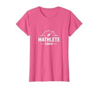 Entrenador Mathlete: Inspirando a los entusiastas de Las matemáticas atléticas Camiseta, Mujer, Rosa Jaspeado, 3XL