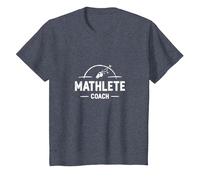 Entrenador Mathlete: Inspirando a los entusiastas de Las matemáticas atléticas Camiseta, Niños, Azul Jaspeado, 3 años