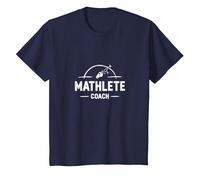 Entrenador Mathlete: Inspirando a los entusiastas de Las matemáticas atléticas Camiseta, Niños, Azul Marino, 3 años
