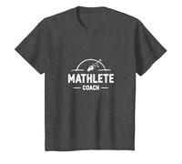 Entrenador Mathlete: Inspirando a los entusiastas de Las matemáticas atléticas Camiseta, Niños, Jaspeado Oscuro, 4 años