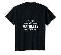 Entrenador Mathlete: Inspirando a los entusiastas de Las matemáticas atléticas Camiseta, Niños, Negro, 3 años