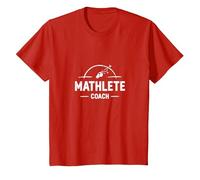 Entrenador Mathlete: Inspirando a los entusiastas de Las matemáticas atléticas Camiseta, Niños, Rojo, 4 años