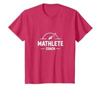 Entrenador Mathlete: Inspirando a los entusiastas de Las matemáticas atléticas Camiseta, Niños, Rojo Jaspeado, 4 años