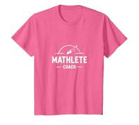 Entrenador Mathlete: Inspirando a los entusiastas de Las matemáticas atléticas Camiseta, Niños, Rosa Jaspeado, 3 años