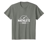 Entrenador Mathlete: Inspirando a los entusiastas de Las matemáticas atléticas Camiseta, Niños, Verde Militar Jaspeado, 4 años
