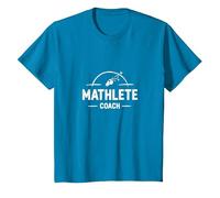 Entrenador Mathlete: Inspirando a los entusiastas de Las matemáticas atléticas Camiseta, Niños, Zafiro, 4 años