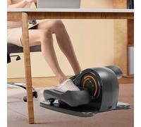 Entrenador motorizado elíptico bicicleta estática motorizada Mini eléctrica sentada, pedal de pierna y pie, dispositivo de ejercicio fitness para caminar rápido o lento a diario, color negro