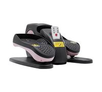 Entrenador motorizado elíptico bicicleta estática motorizada Mini eléctrica sentada, pedal de pierna y pie, dispositivo de ejercicio fitness para caminar rápido o lento a diario, color rosa