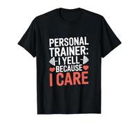 Entrenador Personal: Grito Porque me Importa Camiseta gráfica económica, Hombre, Negro, S