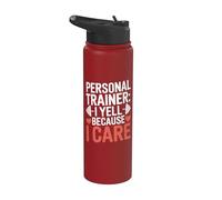Entrenador personal: grito porque me importa Stainless Steel Insulated Water Bottle