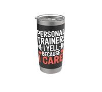 Entrenador personal: grito porque me importa Vaso térmico de acero inoxidable de doble pared