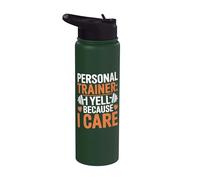 Entrenador personal Yell Because I Care Stainless Steel Insulated Water Bottle