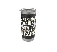 Entrenador personal Yell Because I Care Vaso térmico de acero inoxidable de doble pared