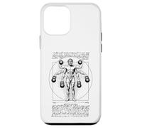 Entrenamiento de gimnasio para hombre de Vitruvio Leonardo Da Vinci Kettlebell Lift Carcasa para iPhone 12 mini