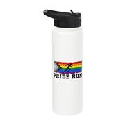 Entrenamiento de jogging Pride Run | Igualdad LGBTQ - Grunge Stainless Steel Insulated Water Bottle