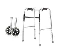 Entrenamiento de miembros inferiores asistido para personas mayores discapacitadas Aleación de aluminio Ligero y fácil de transportar (Color: Plata Tamaño: #1) (Plata #2) Doble comodidad (Plata #2)