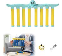 Entrenamiento de reflejos de coordinación mano-ojo, juego de caída de reflejos, 3 ajustes de velocidad, juego interactivo familiar, adolescentes y adultos, selección de palo 6/8(D)