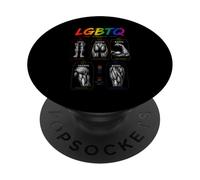 Entrenamiento del Orgullo de anatomía Muscular LGBTQ Fitness PopSockets PopGrip Adhesivo