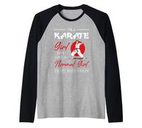Entrenamiento Divertido de Artes Marciales para Chicas de Karate Camiseta Manga Raglan