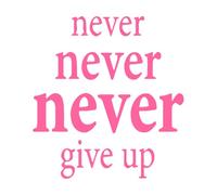 Entrenamiento Gimnasianasium Entrenamiento Estrés Repetitivo Nunca Te Rindas Frase Motivacional Pegatinas de tallado fino 54x58.3cm Pegatinas para vidrio Rosa