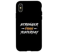 Entrenamiento Motivación Gimnasio Ejercicio Más Fuerte Que Ayer Carcasa para iPhone X/XS