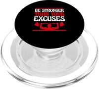 Entrenamiento motivacional en el gimnasio sé más fuerte que tus excusas PopSockets PopGrip para MagSafe