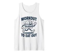 Entrenamiento para Comer Fuera Divertido Correr Hamburguesa Camiseta sin Mangas