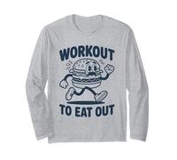 Entrenamiento para Comer Fuera Divertido Correr Hamburguesa Manga Larga