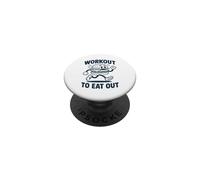 Entrenamiento para Comer Fuera Divertido Correr Hamburguesa PopSockets PopGrip Adhesivo